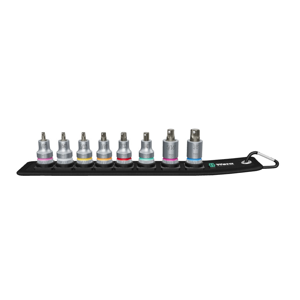 Wera 003974 Belt 1 Zyklop 3/8" Drive In-Hex-Plus Bit Socket Set with Holding Function - Imperial - WR003974 - KC Tool
