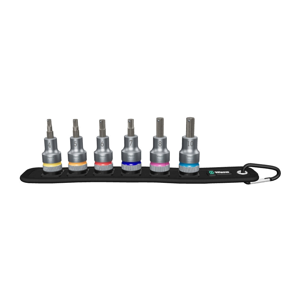 Wera 003996 Belt C 2 Zyklop In-Hex-Plus Bit Socket Set with Holding Function, 1/2" Drive, 6 Pieces - WR003996 - KC Tool