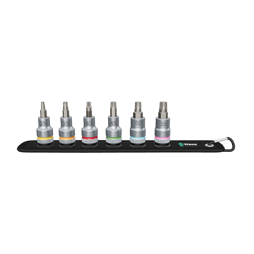 Wera 003997 Belt C 3 TORX®® HF Zyklop Bit Socket Set with Holding Function, 1/2" Drive, 6 Pieces - WR003997 - KC Tool