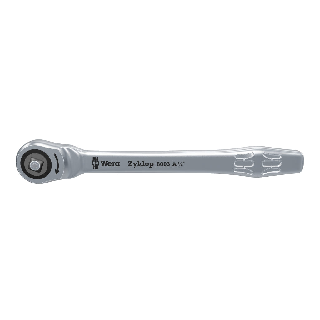 Wera 004003 Zyklop Ratchet 1/4" Drive w/ Push-Through Square - WR004003 - KC Tool