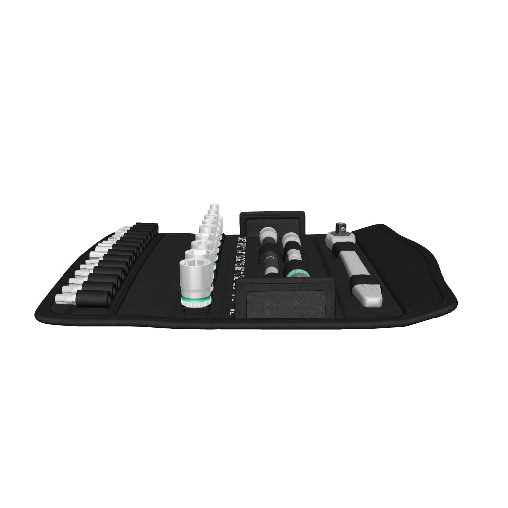 Wera 004021 Zyklop Metal Ratchet 1/4" Drive with Switch Lever SAE Set - WR004021 - KC Tool