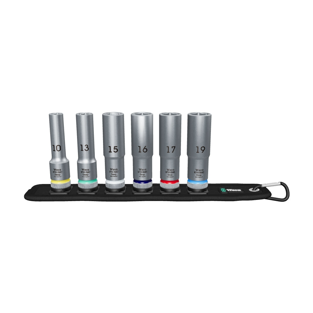 Wera 004565 Belt C 1/2" Deep Metric Socket Set on Belt, 6 Pieces - WR004565 - KC Tool