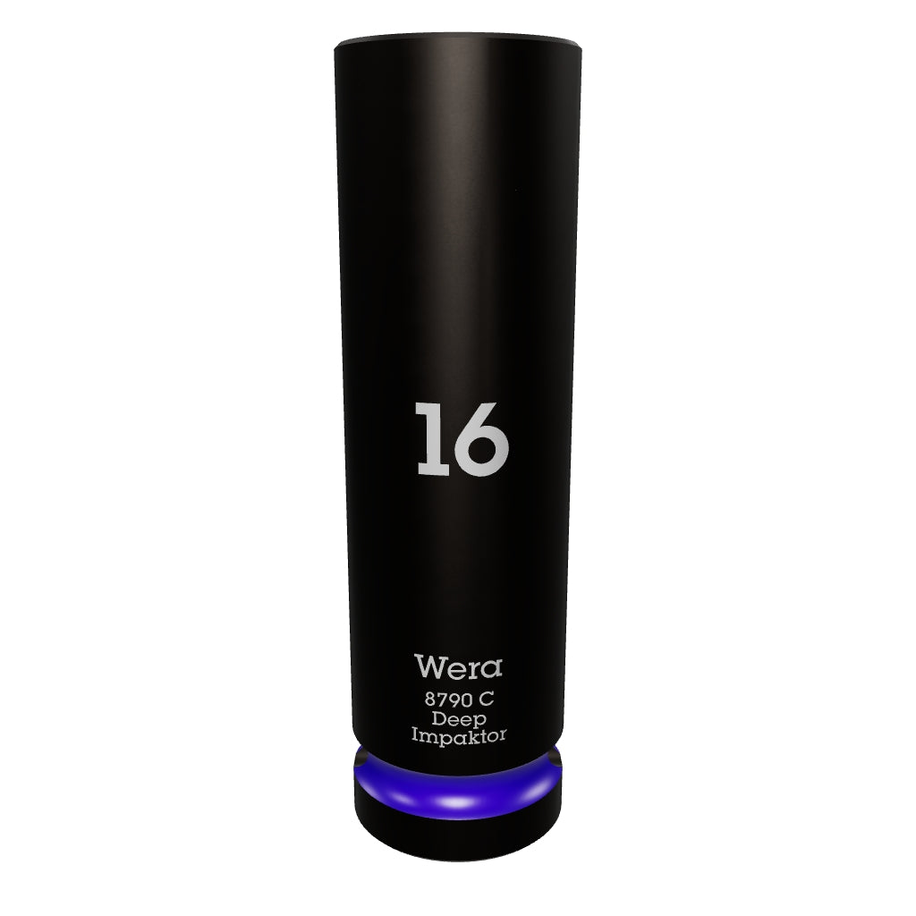 Wera 004833 Impact Deep Socket, 1/2" Drive, 16mm - WR004833 - KC Tool
