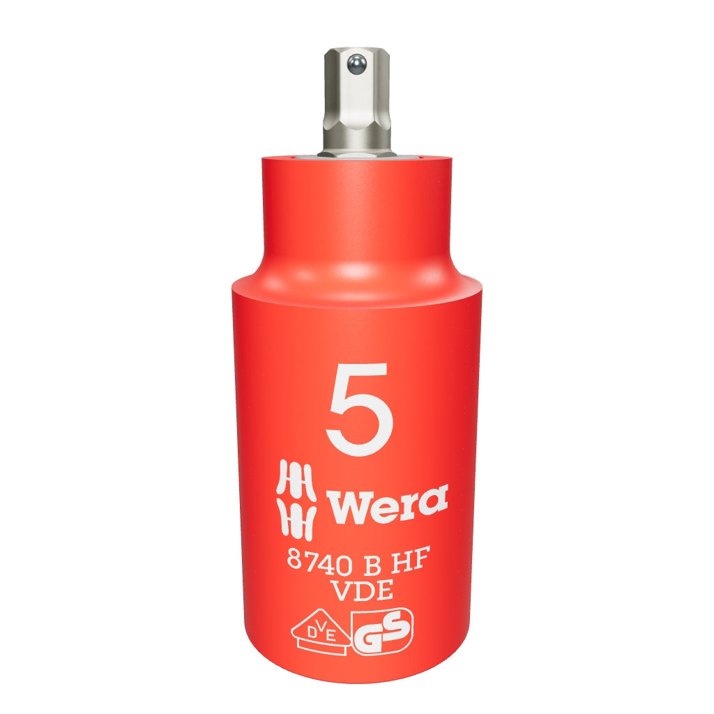 Wera 004901 VDE HF Hex Bit 3/8" Drive Socket, 5.0 mm - WR004901 - KC Tool