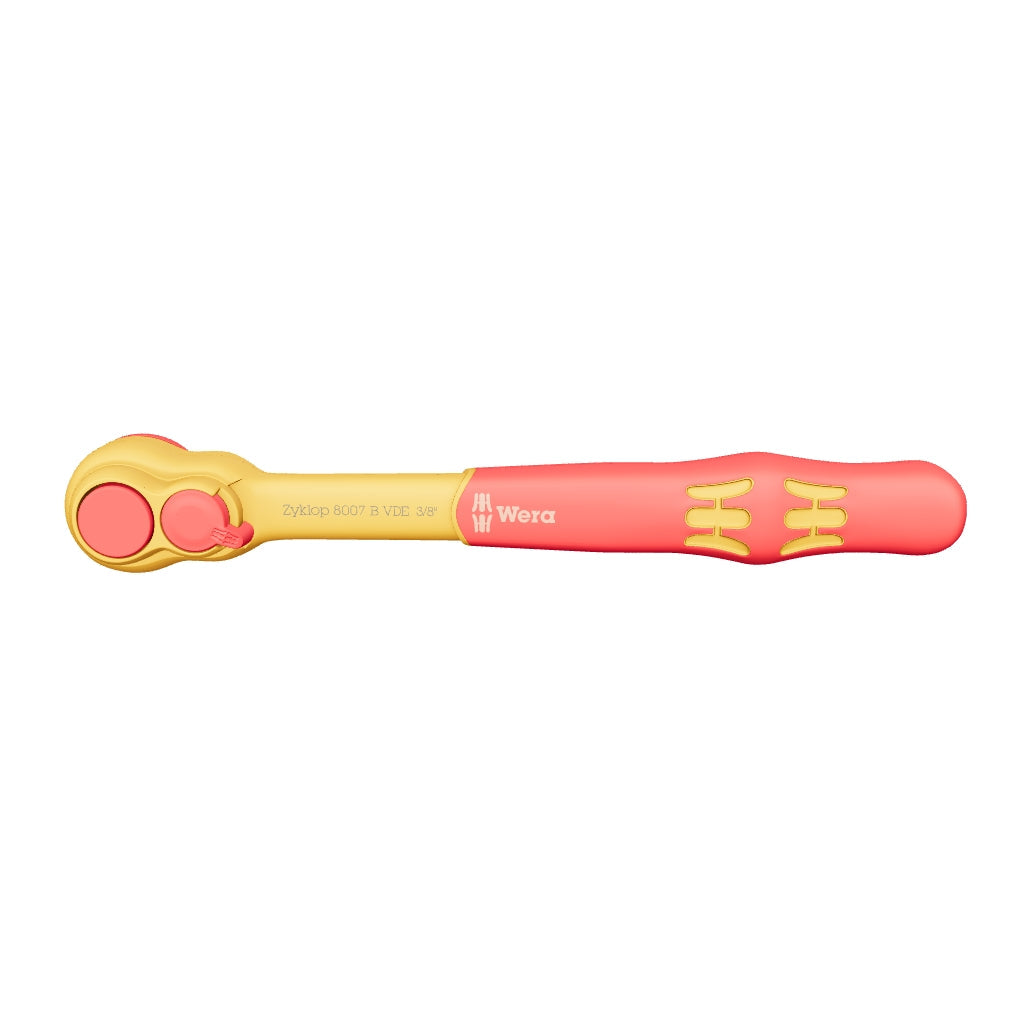 Wera 004966 VDE Zyklop Ratchet with Switch Lever 3/8" Drive, Insulated - WR004966 - KC Tool