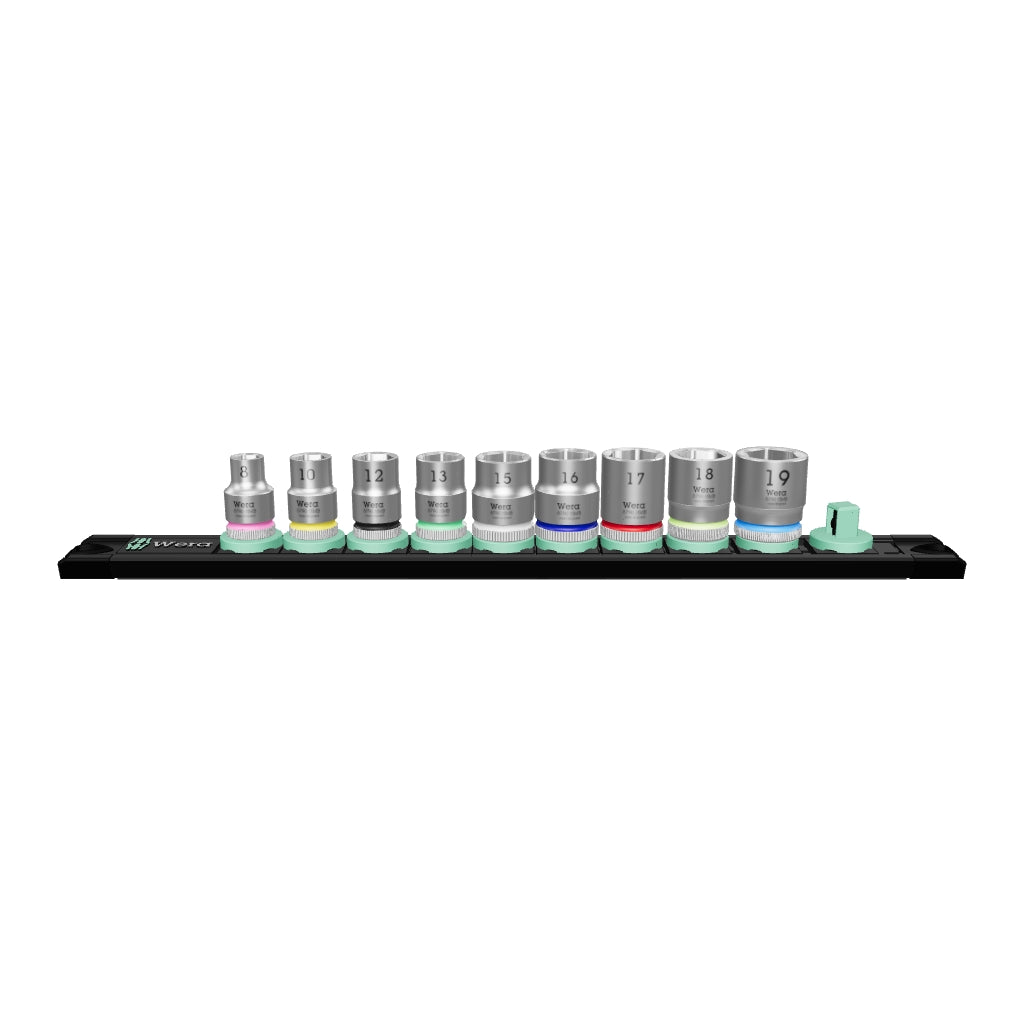 Wera 005430 Metric 3/8" Drive Zyklop Socket Set with Magnetic Holder, 9 Pieces - WR005430 - KC Tool