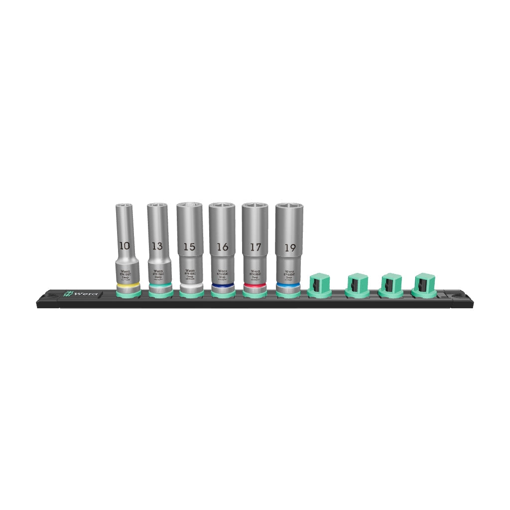 Wera 005470 Metric 1/2" Drive Deep Socket Set with Magnetic Holder, 6 Pieces - WR005470 - KC Tool
