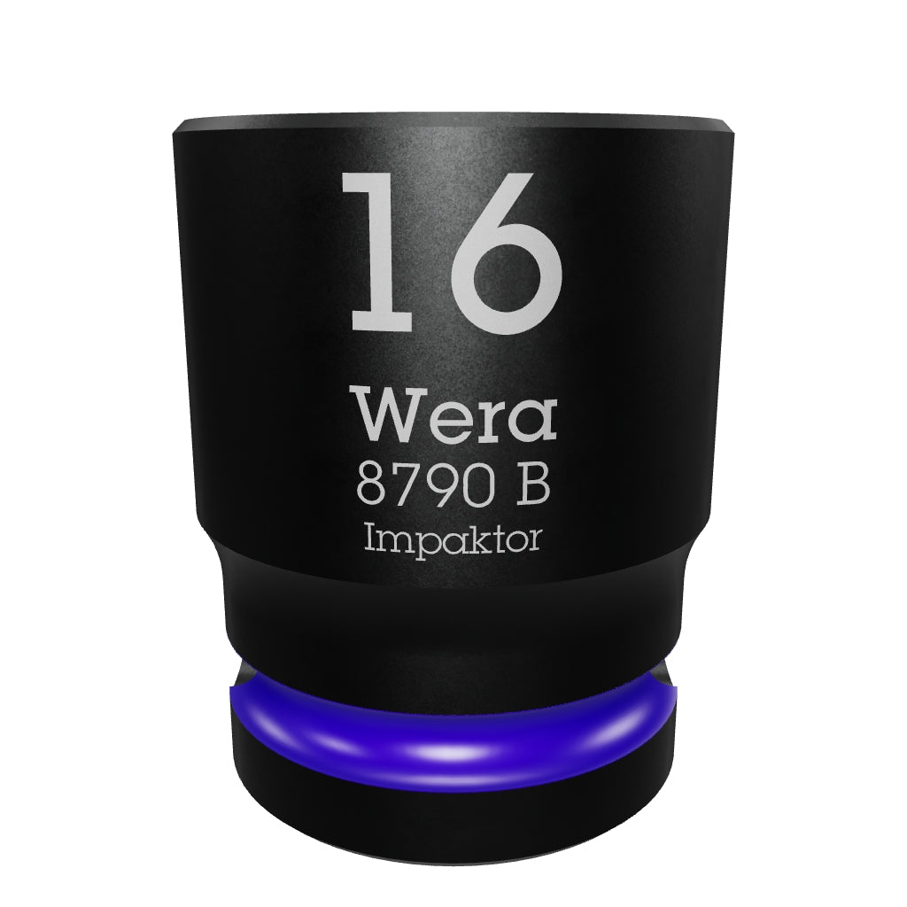 Wera 005507 8790 B 16.0 mm Impaktor Socket, 3/8" Drive, 6 Point - WR005507 - KC Tool