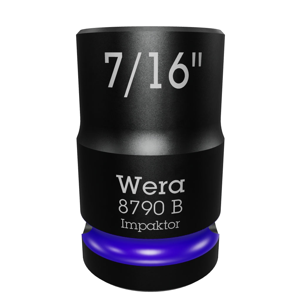 Wera 005517 8790 B 7/16" Impaktor Socket, 3/8" Drive, 6 Point - WR005517 - KC Tool