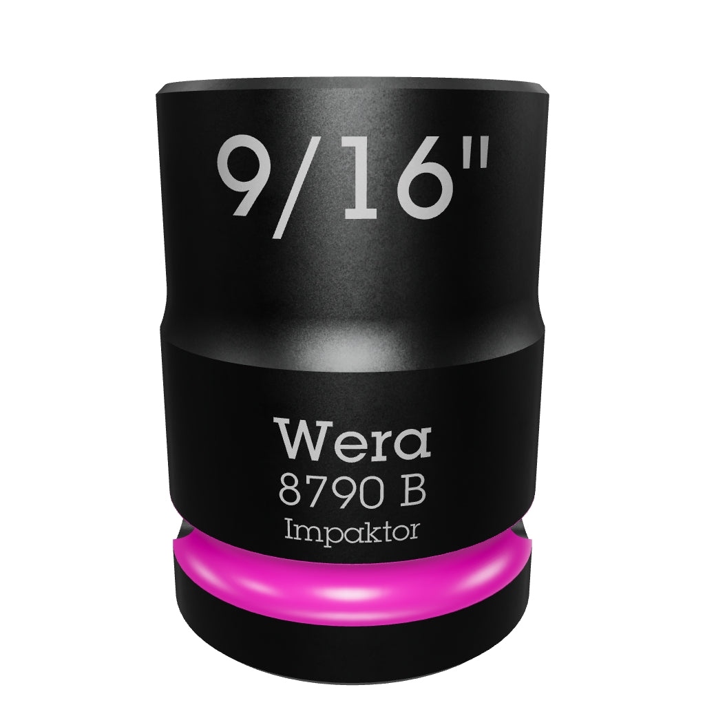 Wera 005519 8790 B 9/16" Impaktor Socket, 3/8" Drive, 6 Point - WR005519 - KC Tool