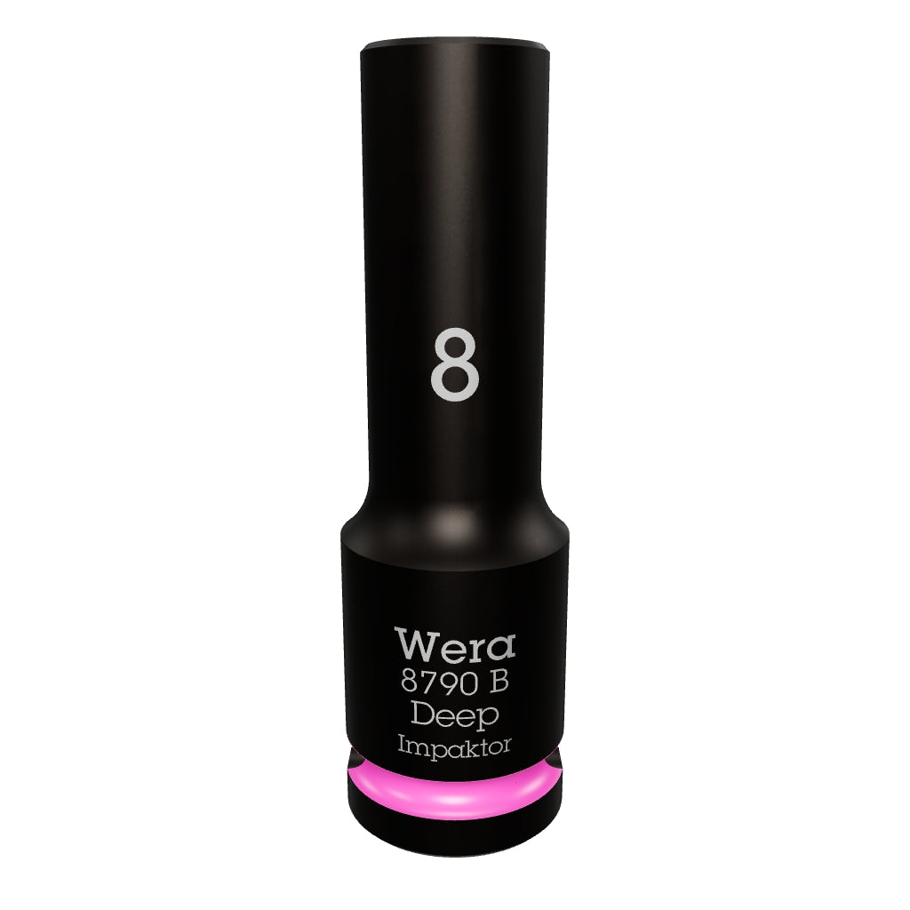 Wera 005550 Metric Impaktor Deep Socket, 3/8" Drive, 6-Point, 8 mm - WR005550 - KC Tool