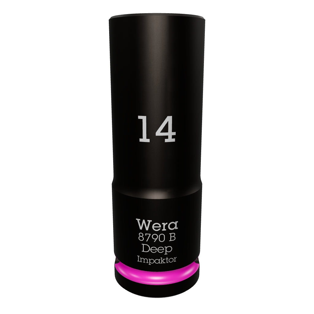 Wera 005555 Metric Impaktor Deep Socket, 3/8" Drive, 6-Point, 14 mm - WR005555 - KC Tool