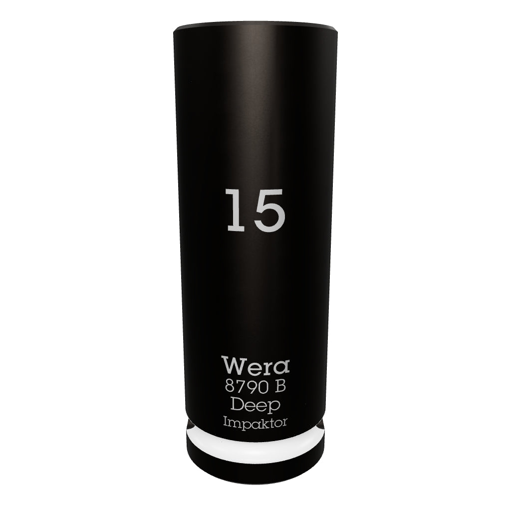 Wera 005556 Metric Impaktor Deep Socket, 3/8" Drive, 6-Point, 15 mm - WR005556 - KC Tool