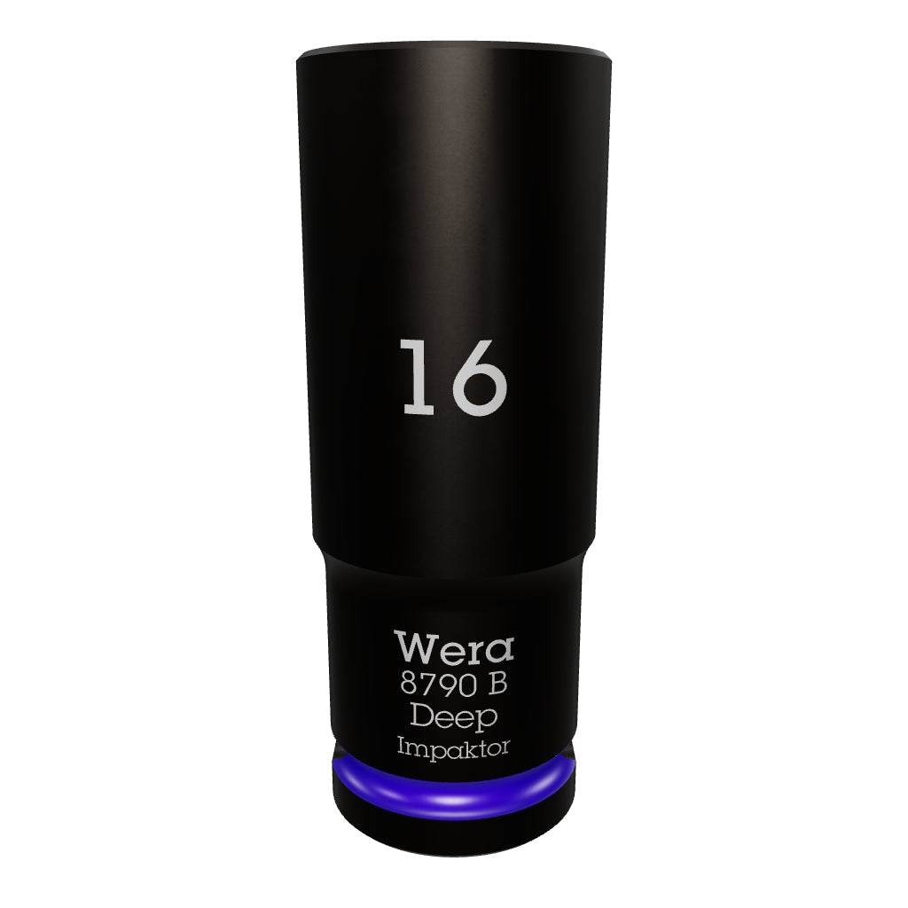 Wera 005557 Metric Impaktor Deep Socket, 3/8" Drive, 6-Point, 16 mm - WR005557 - KC Tool