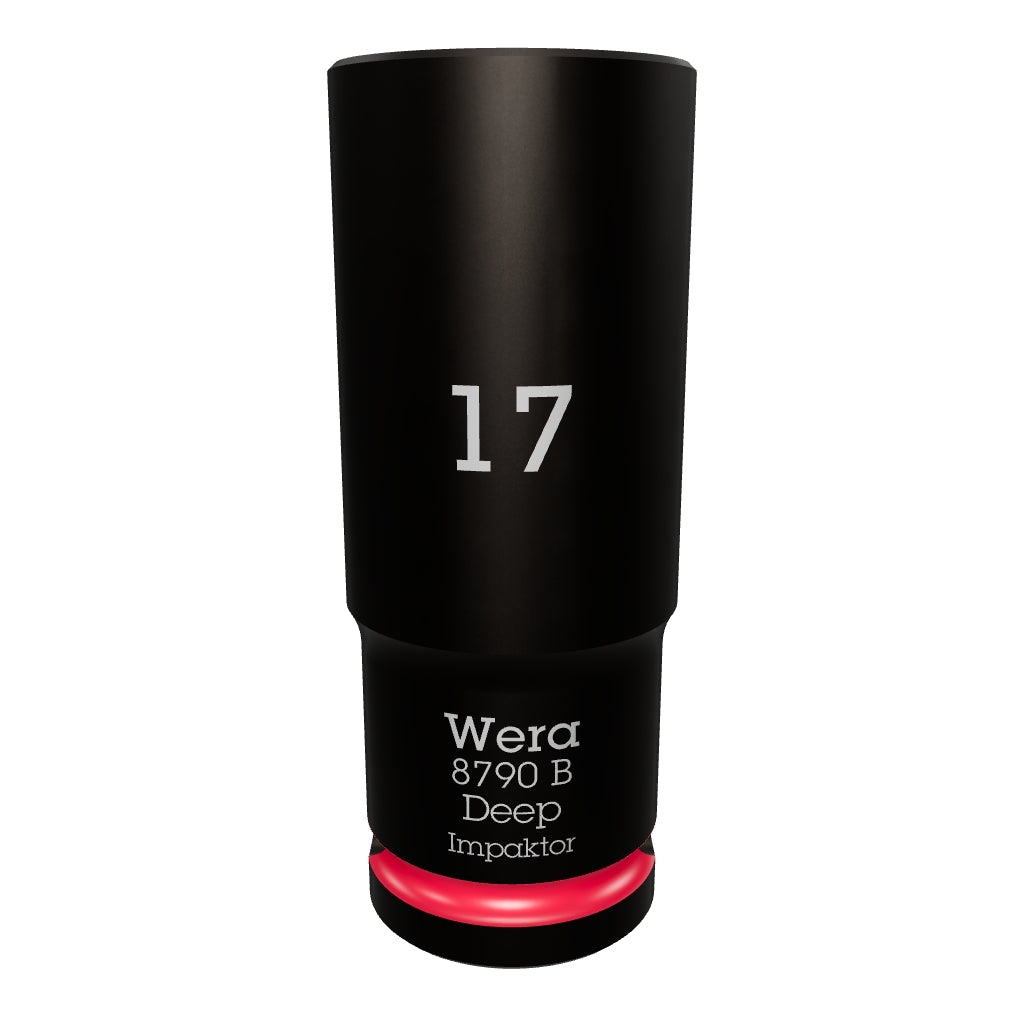 Wera 005558 Metric Impaktor Deep Socket, 3/8" Drive, 6-Point, 17 mm - WR005558 - KC Tool