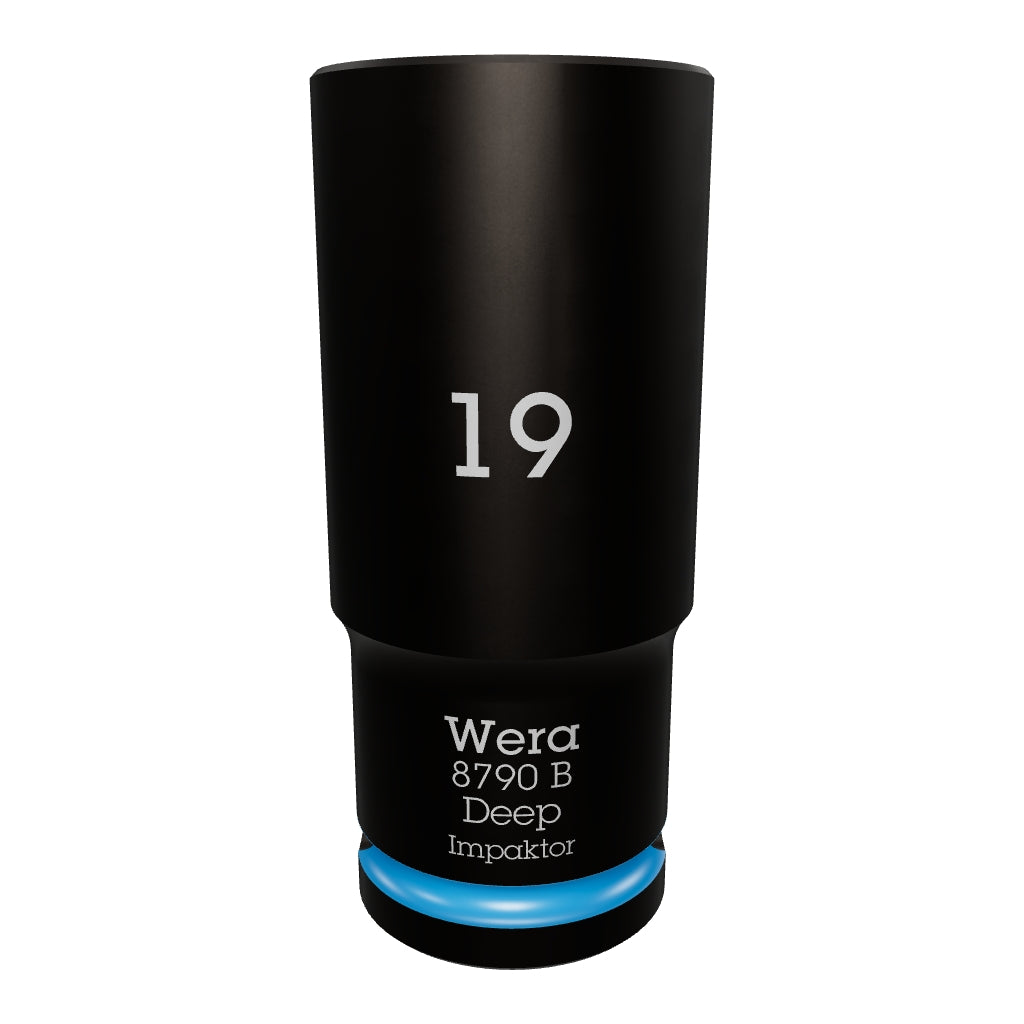 Wera 005560 Metric Impaktor Deep Socket, 3/8" Drive, 6-Point, 19 mm - WR005560 - KC Tool