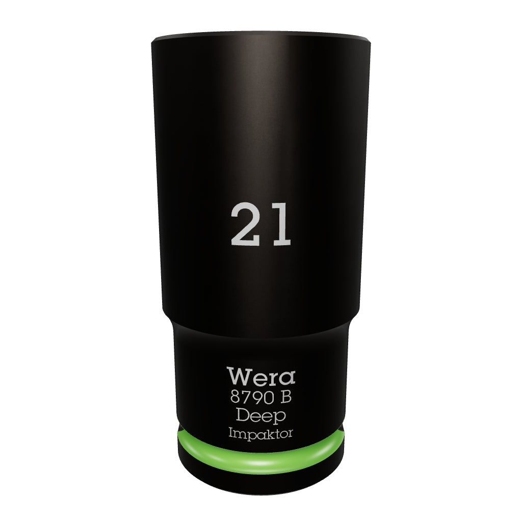 Wera 005561 Metric Impaktor Deep Socket, 3/8" Drive, 6-Point, 21 mm - WR005561 - KC Tool