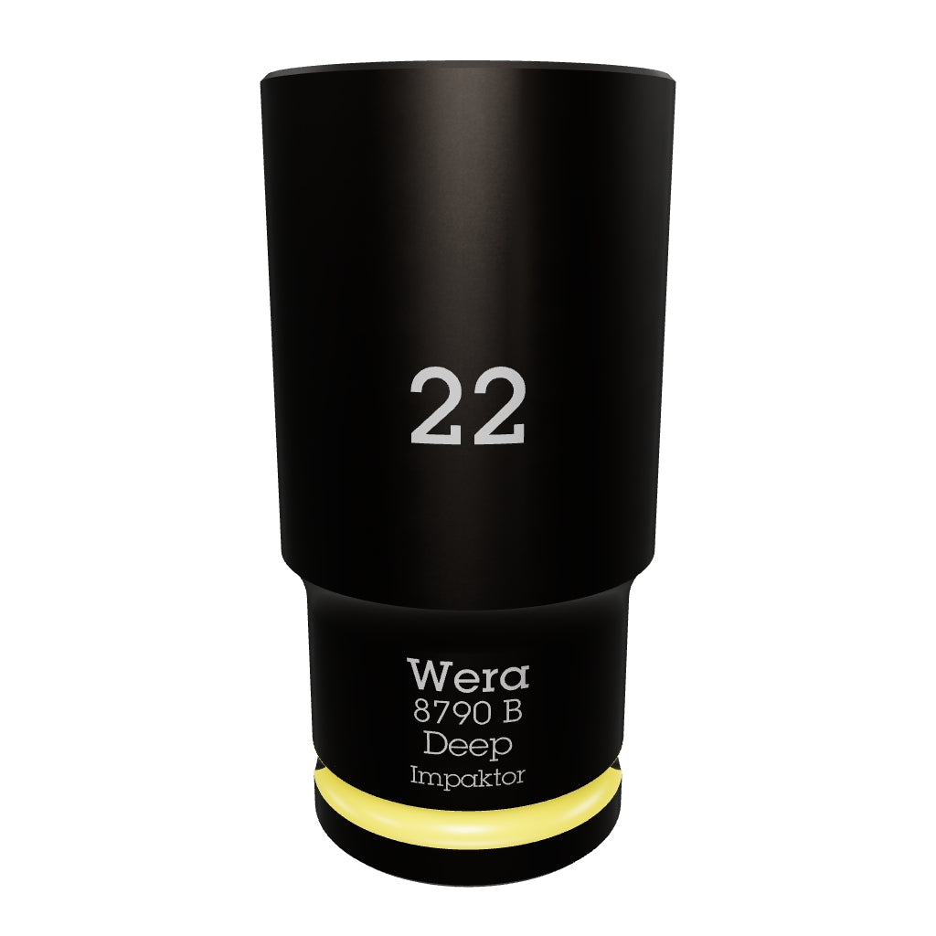 Wera 005562 Metric Impaktor Deep Socket, 3/8" Drive, 6-Point, 22 mm - WR005562 - KC Tool