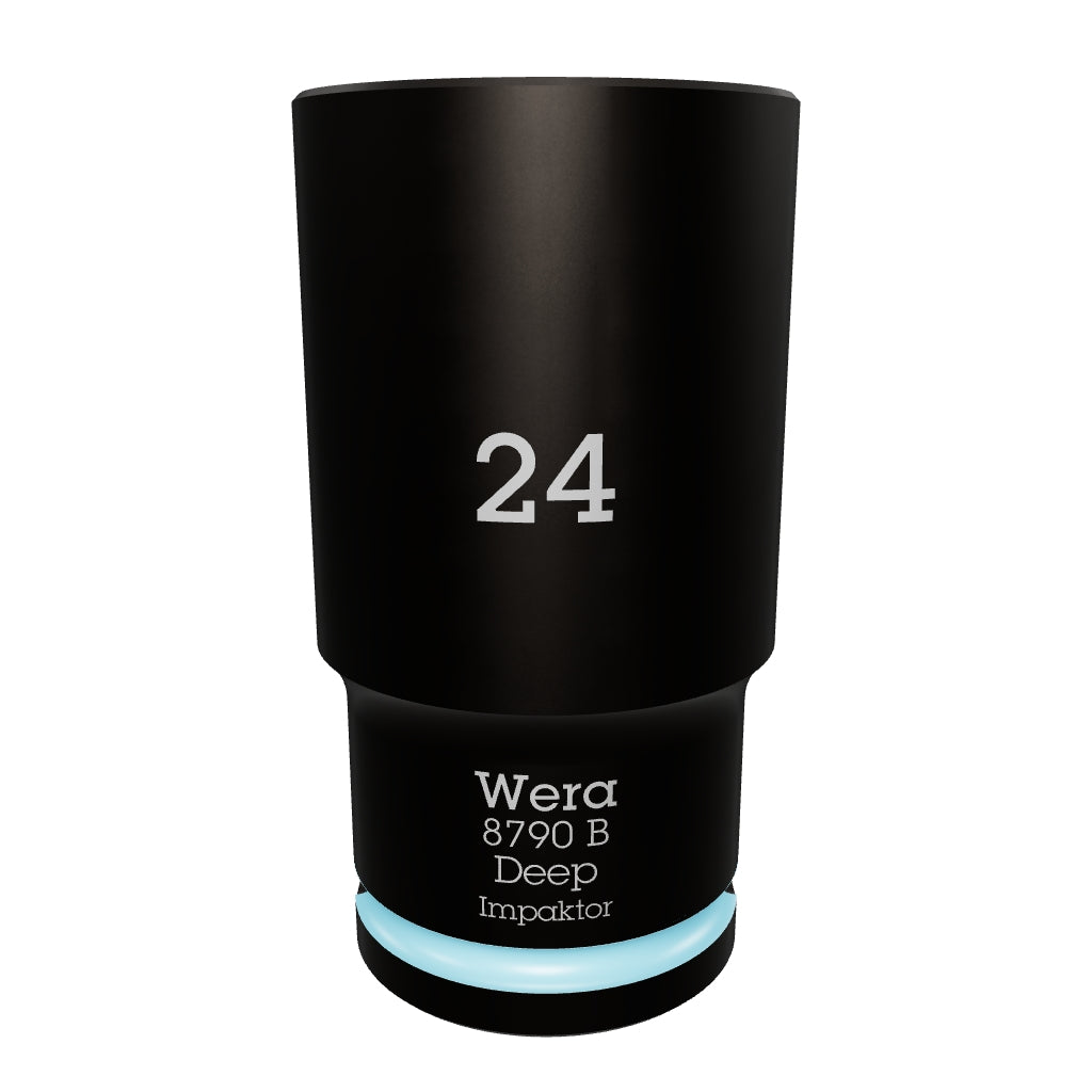 Wera 005563 Metric Impaktor Deep Socket, 3/8" Drive, 6-Point, 24 mm - WR005563 - KC Tool