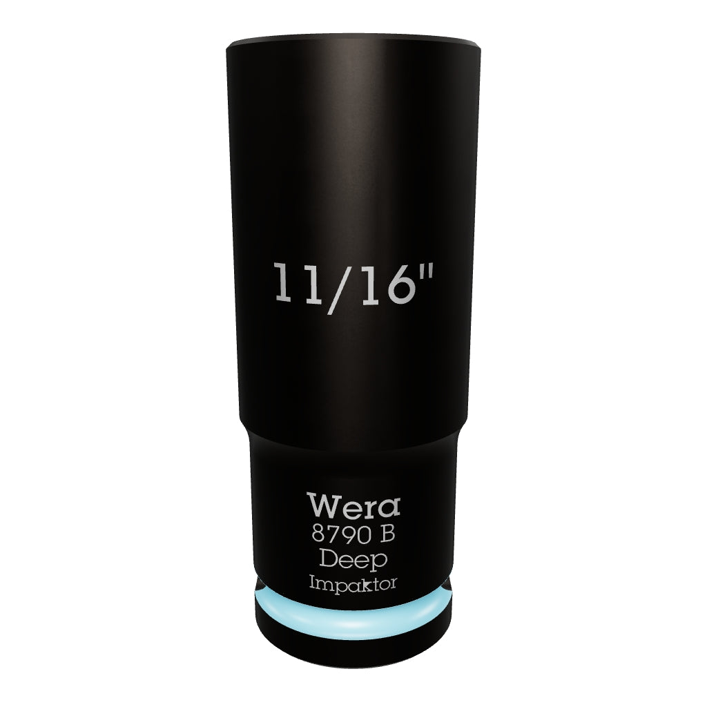 Wera 005571 SAE Impaktor Deep Socket, 3/8" Drive, 6-Point 11/16" - WR005571 - KC Tool