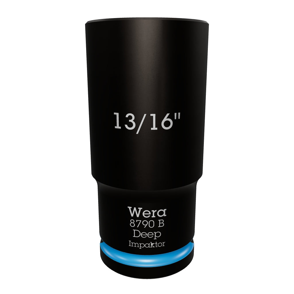 Wera 005573 SAE Impaktor Deep Socket, 3/8" Drive, 6-Point 13/16" - WR005573 - KC Tool