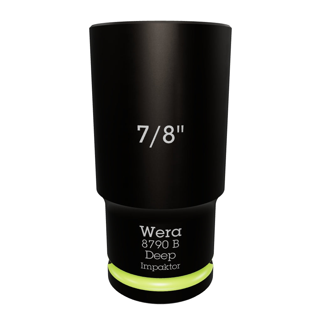 Wera 005574 SAE Impaktor Deep Socket, 3/8" Drive, 6-Point 7/8" - WR005574 - KC Tool