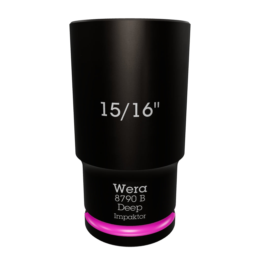 Wera 005575 SAE Impaktor Deep Socket, 3/8" Drive, 6-Point 15/16" - WR005575 - KC Tool