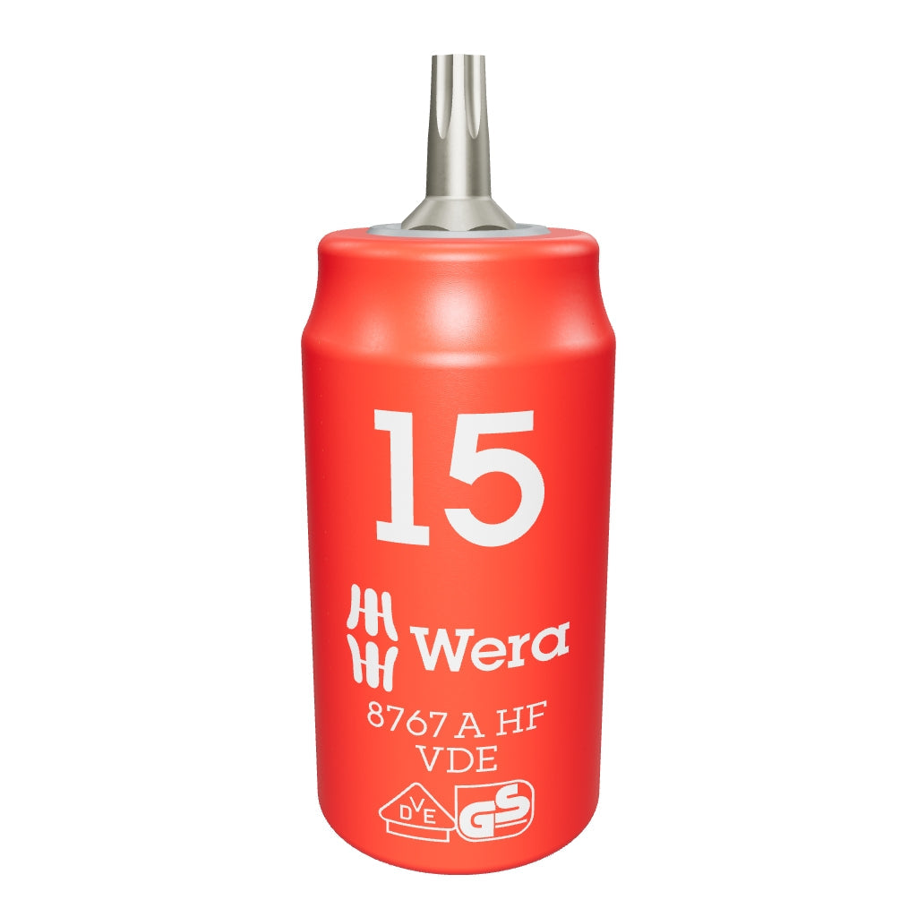 Wera 005921 VDE Insulated T15 TORX® Zyklop Bit Socket, 1/4" Drive, with Holding Function - WR005921 - KC Tool