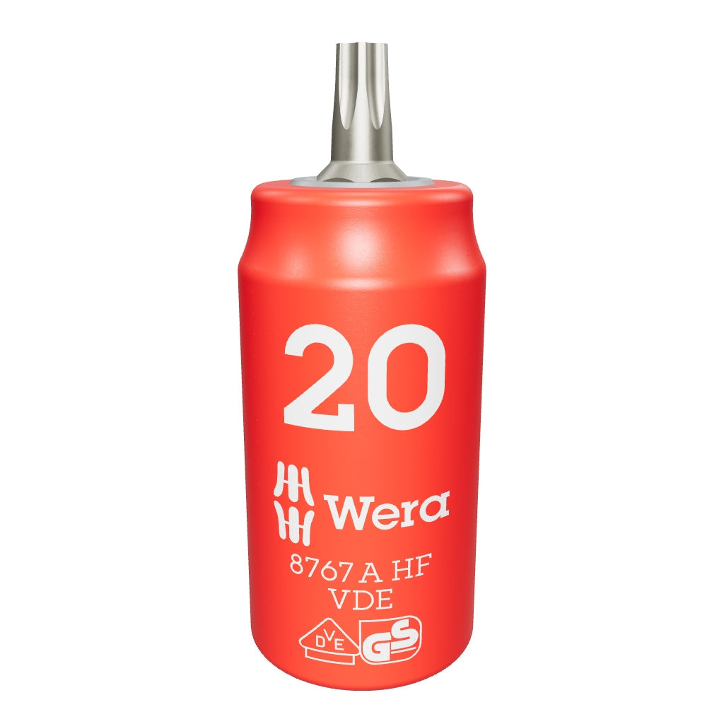 Wera 005922 VDE Insulated T20 TORX® Zyklop Bit Socket, 1/4" Drive, with Holding Function - WR005922 - KC Tool