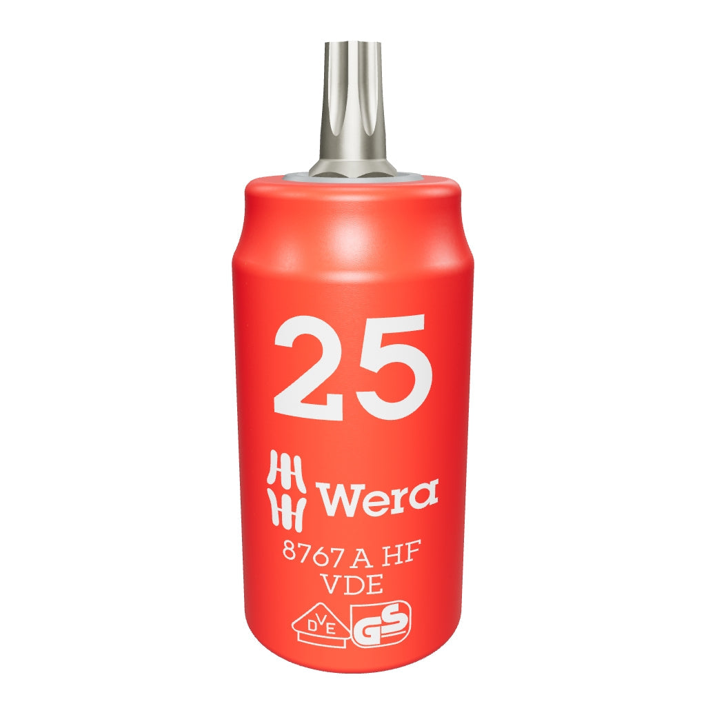 Wera 005923 VDE Insulated T25 TORX® Zyklop Bit Socket, 1/4" Drive, with Holding Function - WR005923 - KC Tool