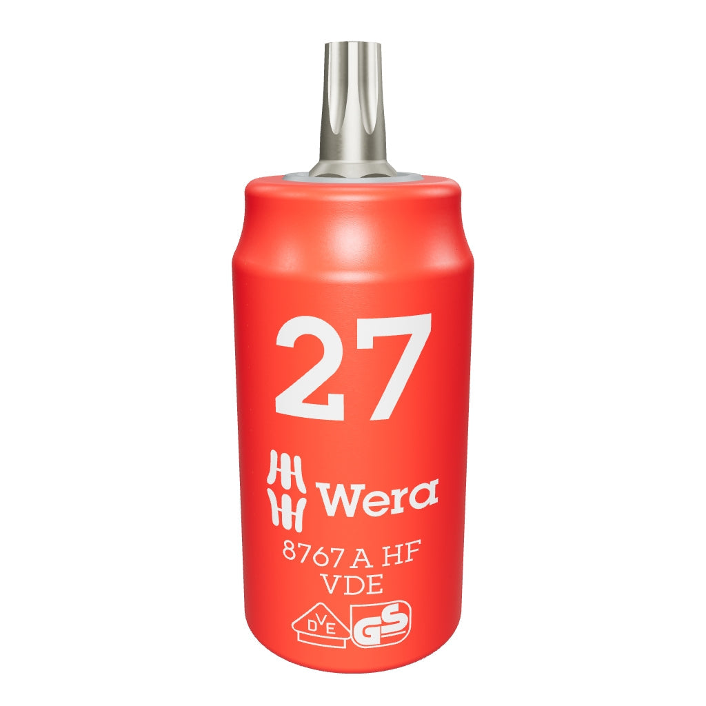 Wera 005924 VDE Insulated T27 TORX® Zyklop Bit Socket, 1/4" Drive, with Holding Function - WR005924 - KC Tool