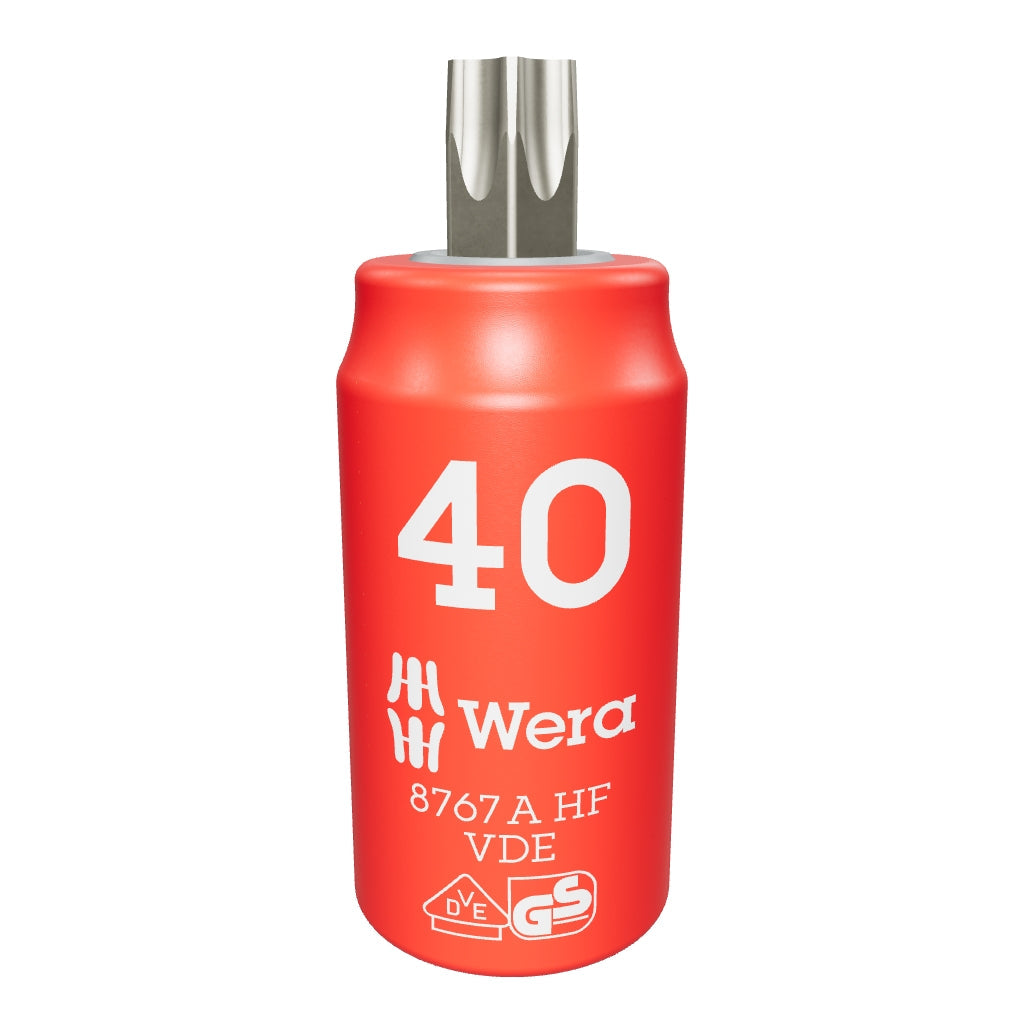 Wera 005926 VDE Insulated T40 TORX® Zyklop Bit Socket, 1/4" Drive, with Holding Function - WR005926 - KC Tool