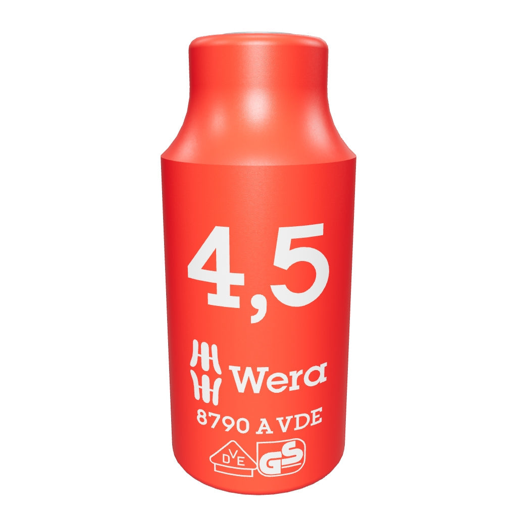 Wera 005929 8790 A VDE Zyklop 4.5 mm Insulated Outside Hex Socket, 1/4" Drive - WR005929 - KC Tool