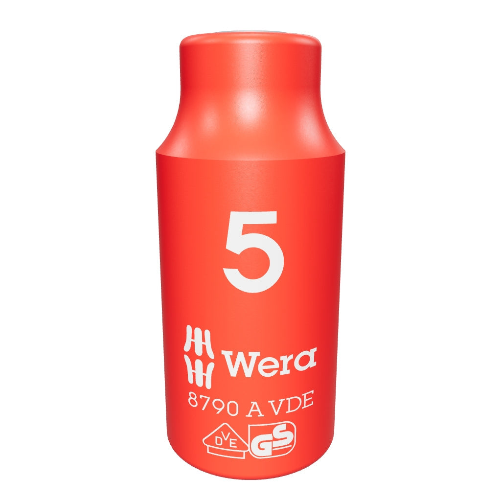Wera 005931 VDE Insulated 5.0 mm Outside Hex Zyklop Socket, 1/4" Drive, 6-point - WR005931 - KC Tool