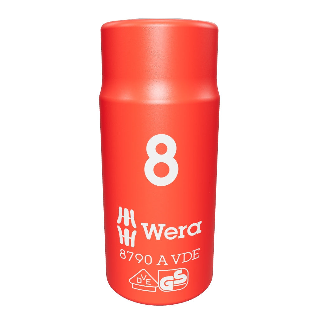 Wera 005935 VDE Insulated 8.0 mm Outside Hex Zyklop Socket, 1/4" Drive, 6-point - WR005935 - KC Tool