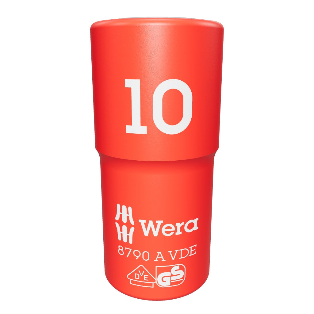 Wera 005936 VDE Insulated 10.0 mm Outside Hex Zyklop Socket, 1/4" Drive, 6-point - WR005936 - KC Tool