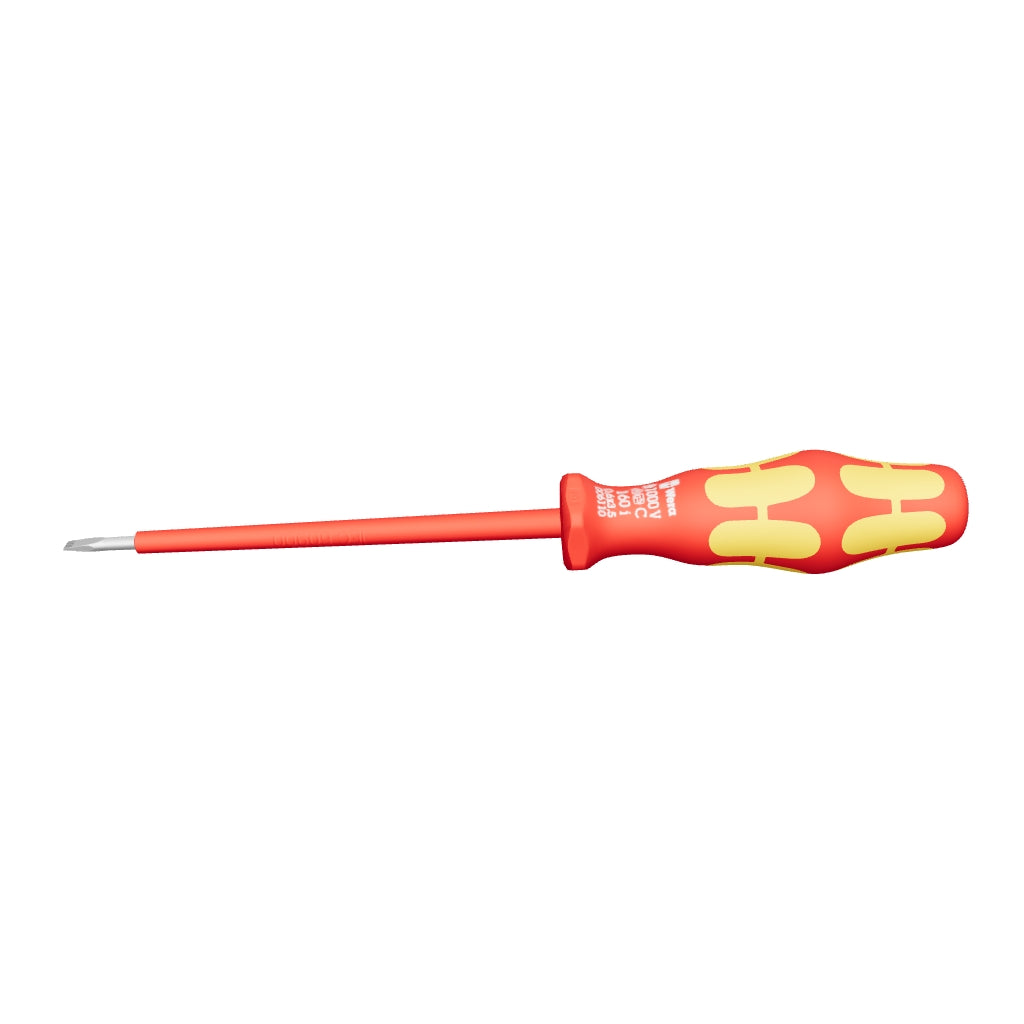 Wera 006110 Kraftform Plus VDE Slotted Screwdriver, 3.5 x 100mm - WR006110 - KC Tool