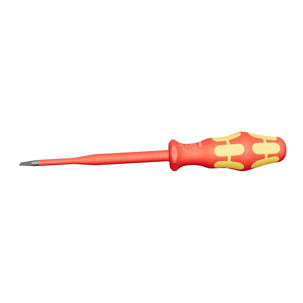 Wera 006442 Kraftform Plus VDE Slotted Slim Screwdriver, 5.5 x 125mm - WR006442 - KC Tool