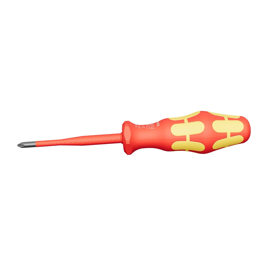 Wera 006450 Kraftform Plus VDE Phillips Slim Screwdriver, #1 x 80mm - WR006450 - KC Tool