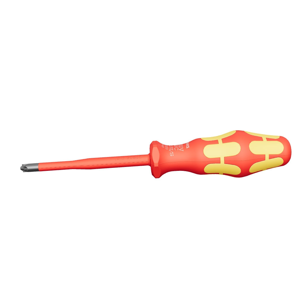 Wera 006465 Kraftform Plus VDE PlusMinus (Pozidriv/Slotted) Slim Screwdriver, #1 x 80mm - WR006465 - KC Tool