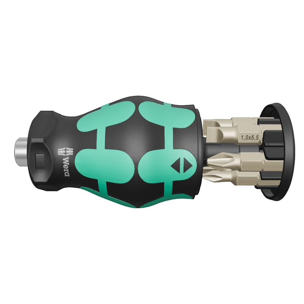 Wera 008878 Kraftform Kompakt Stubby 5 with PH/SQ/SL Bit Storage - WR008878 - KC Tool