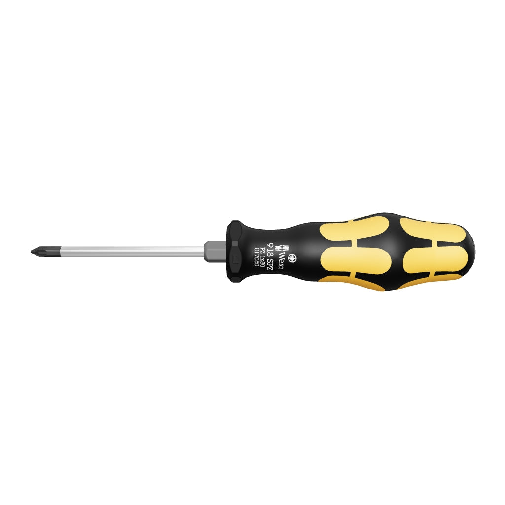 Wera 017050 #1 x 80mm Kraftform Plus Pozidriv Screwdriver - WR017050 - KC Tool