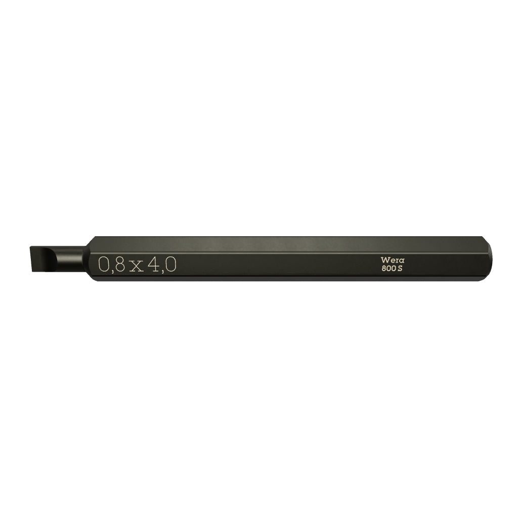 Wera 018140 Slotted 800 S Bit for Impact Screwdriver, 4.0 x 70mm - WR018140 - KC Tool