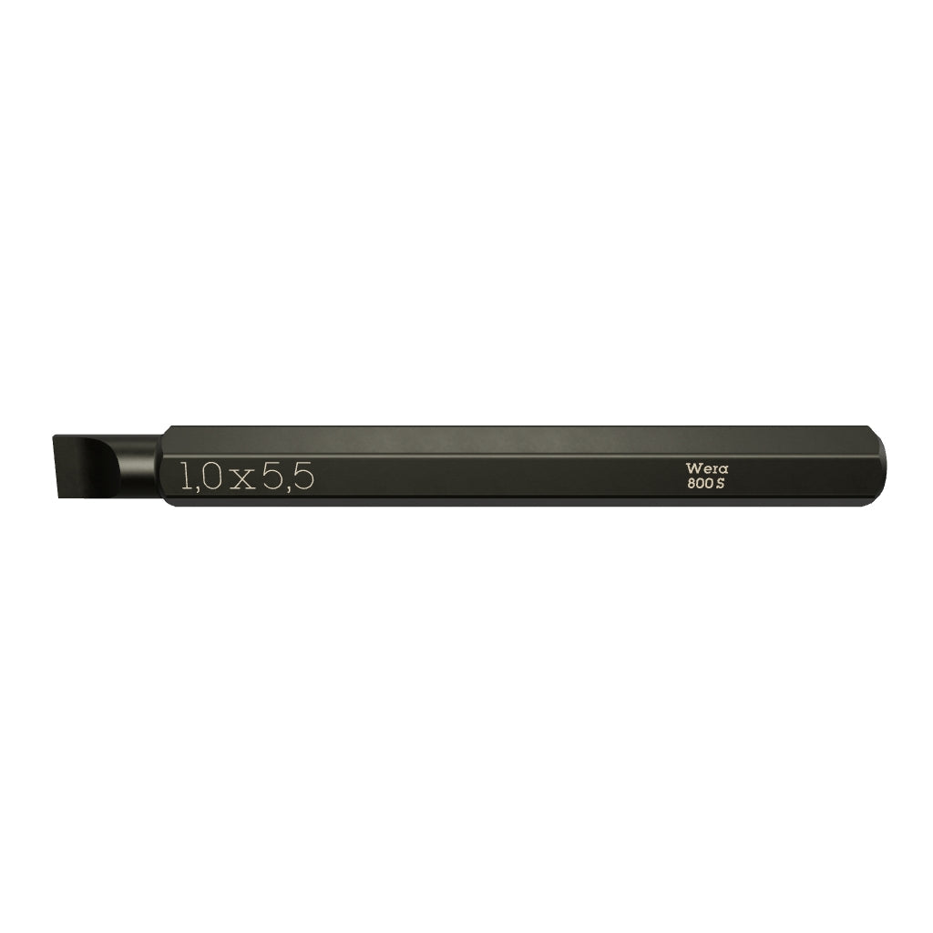 Wera 018141 Slotted 800 S Bit for Impact Screwdriver, 5.5 x 70mm - WR018141 - KC Tool