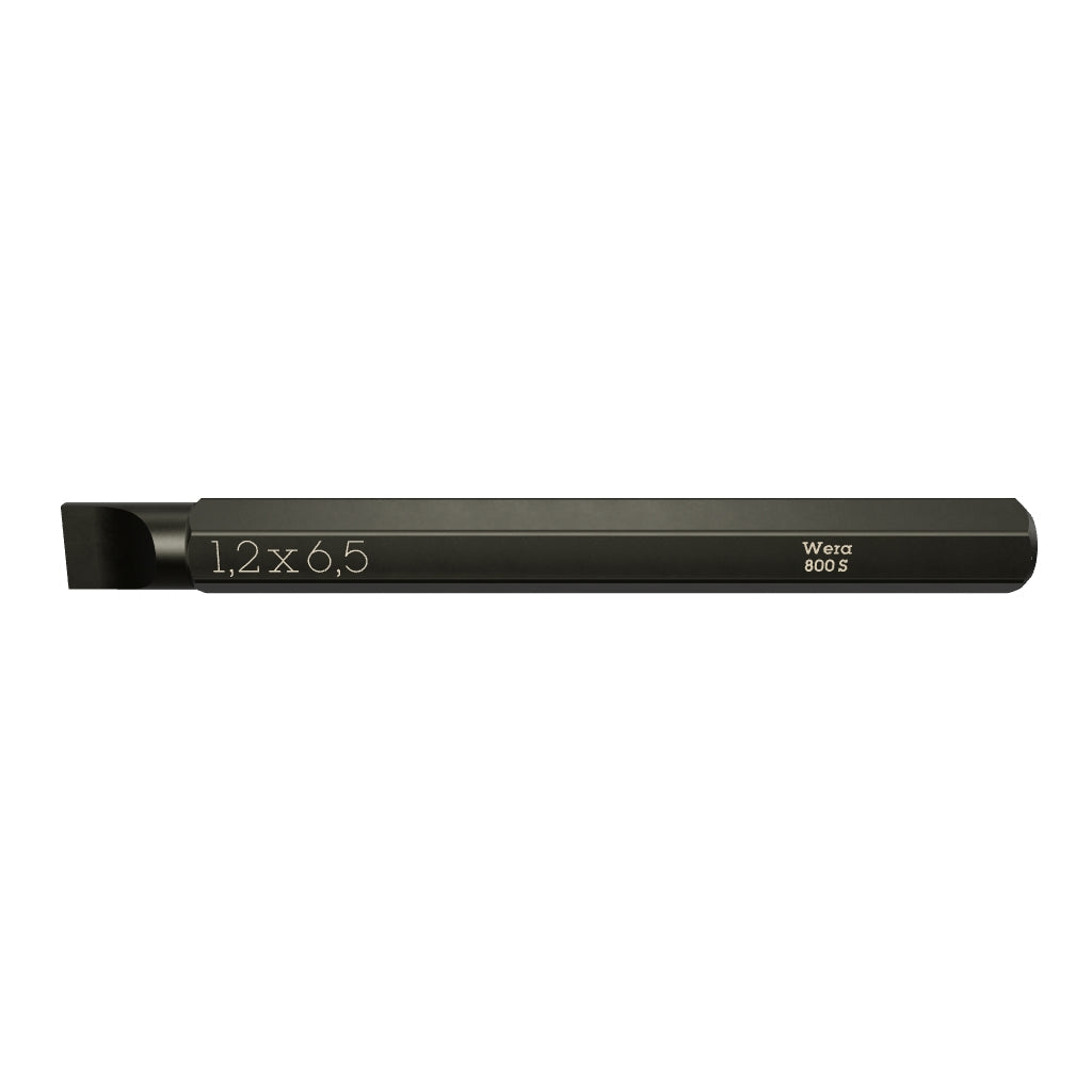 Wera 018142 Slotted 800 S Bit for Impact Screwdriver, 6.5 x 70mm - WR018142 - KC Tool