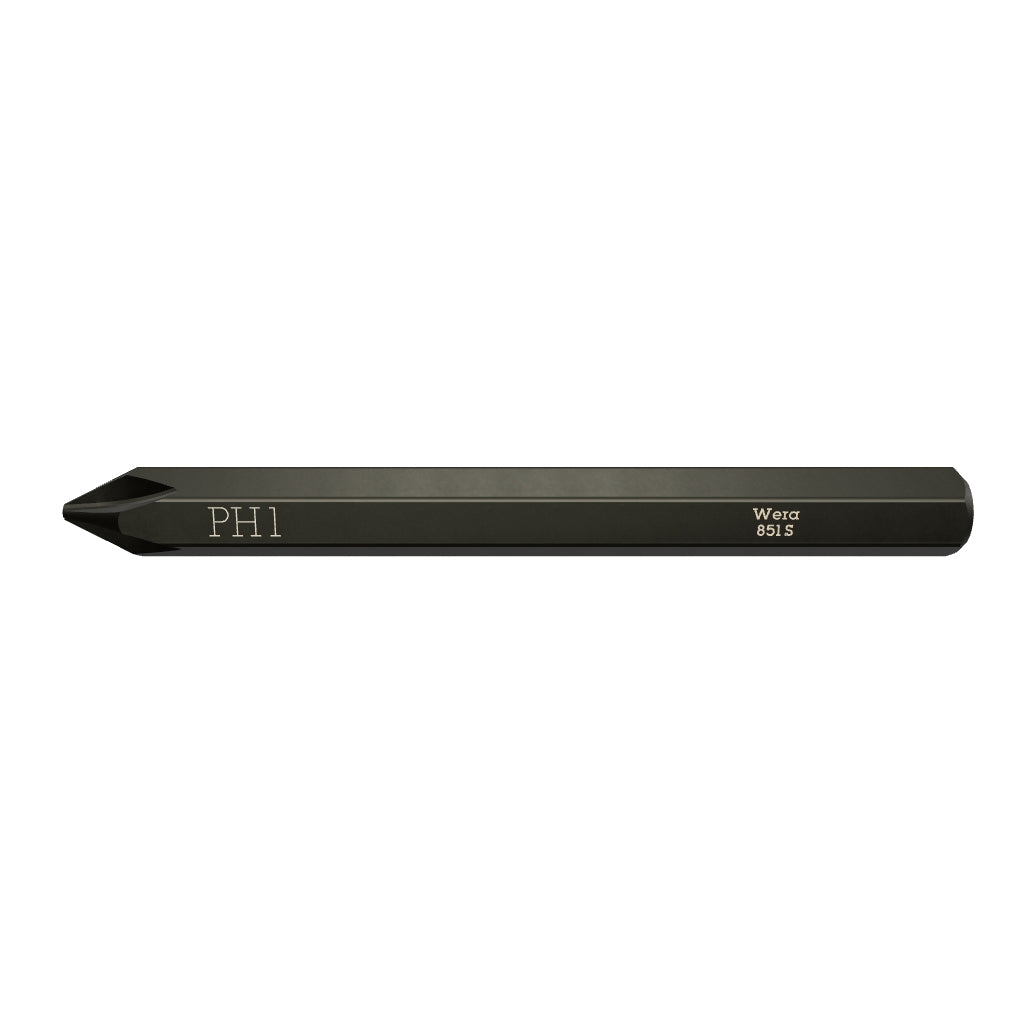 Wera 018160 Phillips 851 S Bit for Impact Screwdriver, #1 x 70mm - WR018160 - KC Tool