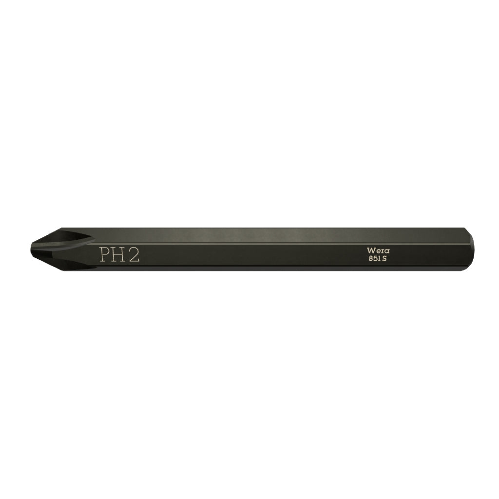 Wera 018161 Phillips 851 S Bit for Impact Screwdriver, #2 x 70mm - WR018161 - KC Tool