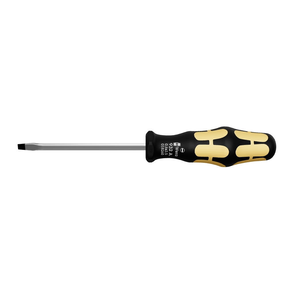 Wera 018260 3.5 x 80mm Kraftform Plus Slotted Screwdriver - WR018260 - KC Tool