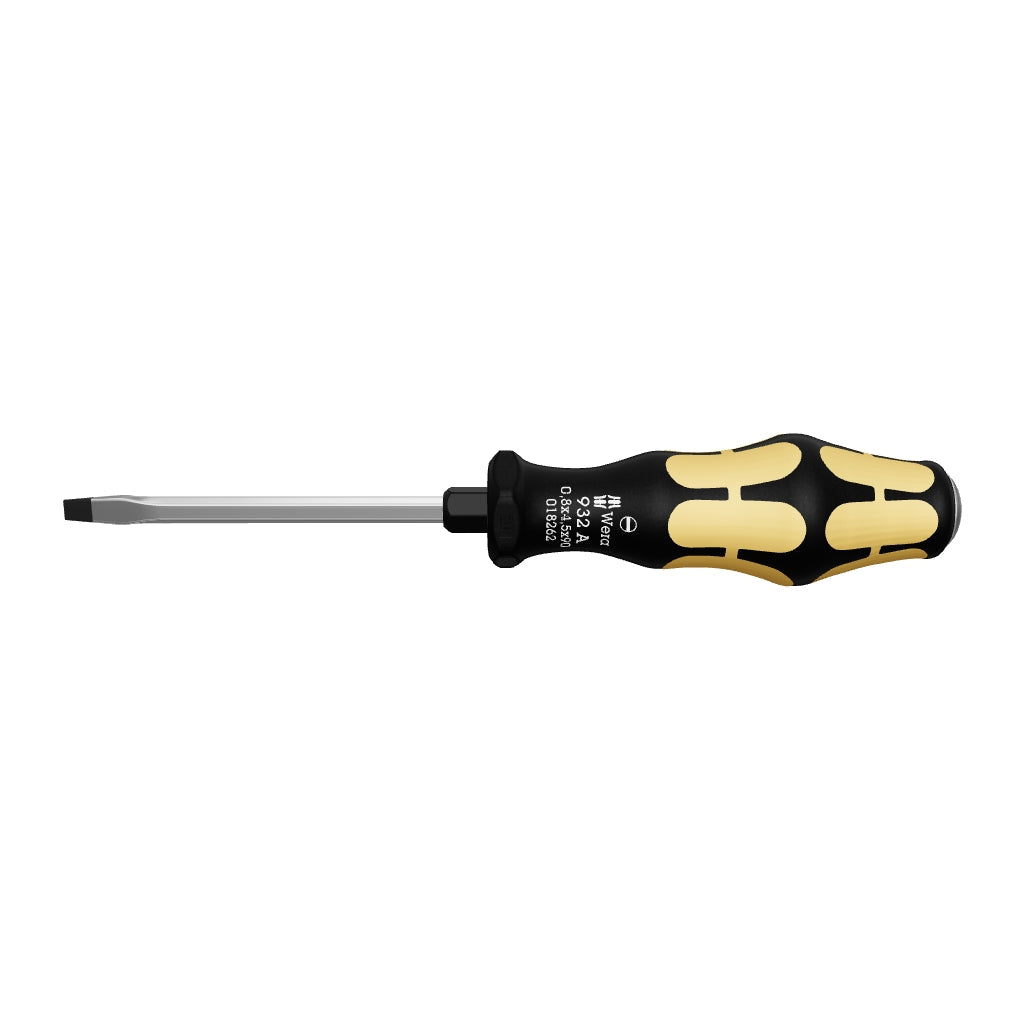 Wera 018262 4.5 x 90mm Kraftform Plus Slotted Screwdriver - WR018262 - KC Tool