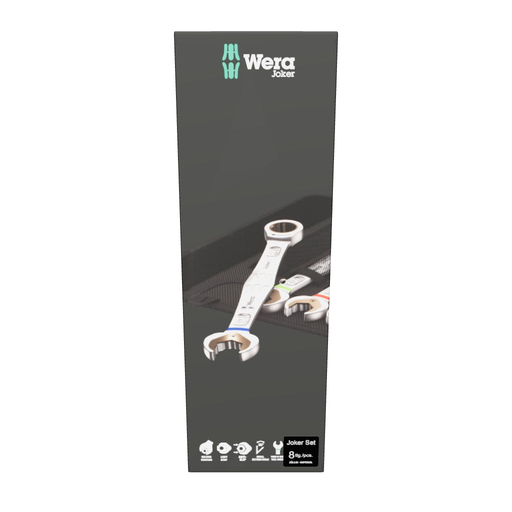 Wera 020012 Joker Combination Wrench Pouch Set - 8 Piece SAE - WR020012 - KC Tool
